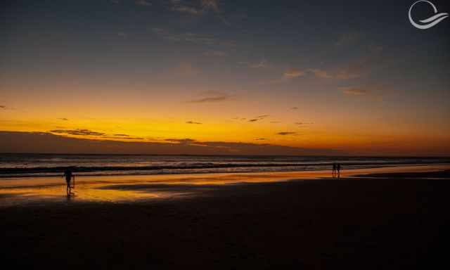 Sunset at the beginning of Playa Grande