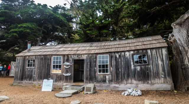 An old wooden fishermen house in Point Lobos