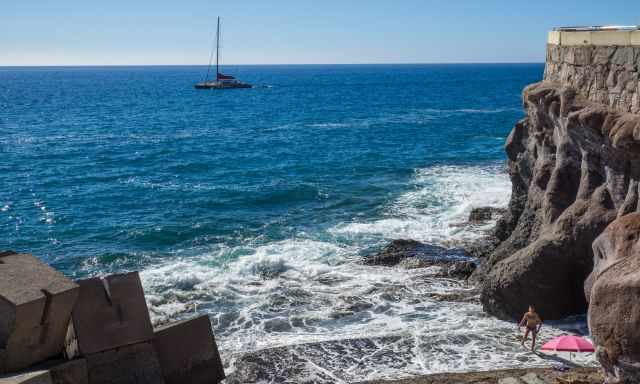 Rough sea on the other side of Puerto Rico.