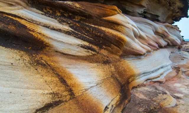 Orange, brown, and pink sandstone formations.