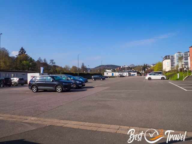 One of the huge car parks in Saarburg.