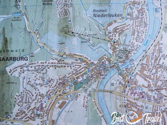 Saarburg Map of the old town