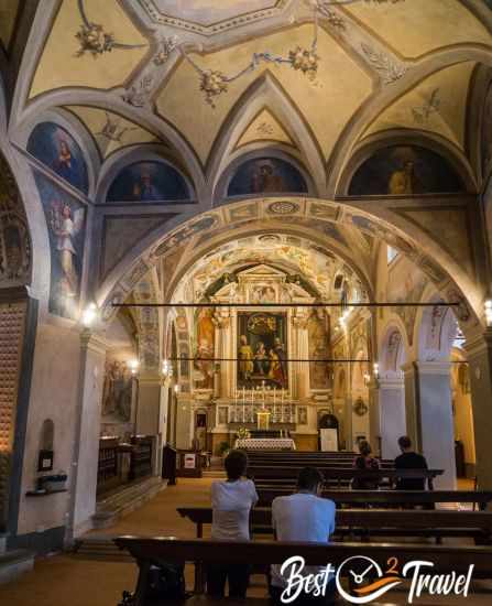 View through the church to 