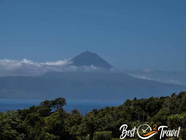 View to Pico Mountain from Sao Jorge