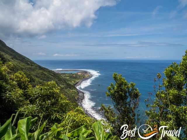 The view to one Faja from the hiking trail