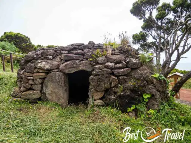 A stony shelter.