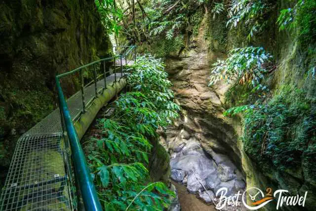 The narrow Salto do Cabrito Gorge