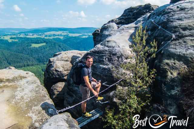 On op of the rocks after the via ferrata or Stiege
