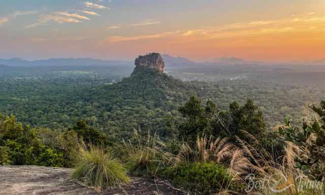 Sunset view from Pidurangala to Sigiriya