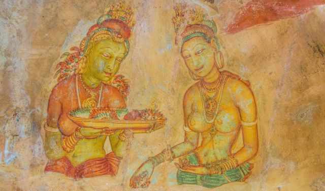 The magnificent ancient frescoes at Sigiriya