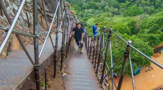 Climbing the staircase to the mirror wall