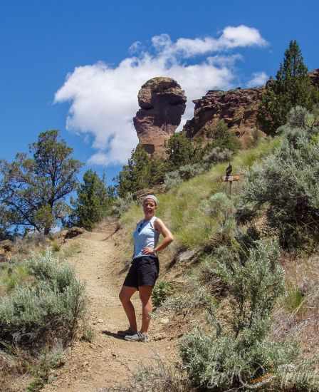 A hiker on the Misery Ridge Loop Trail