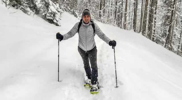 snowshoes in deep snow