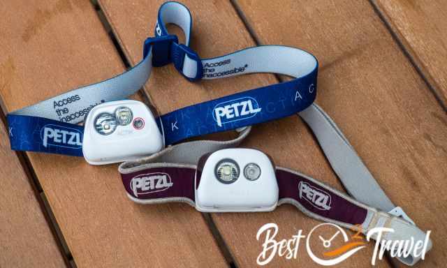 Our Petzl headlamps