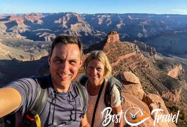 We both in the morning on South Kaibab Trail