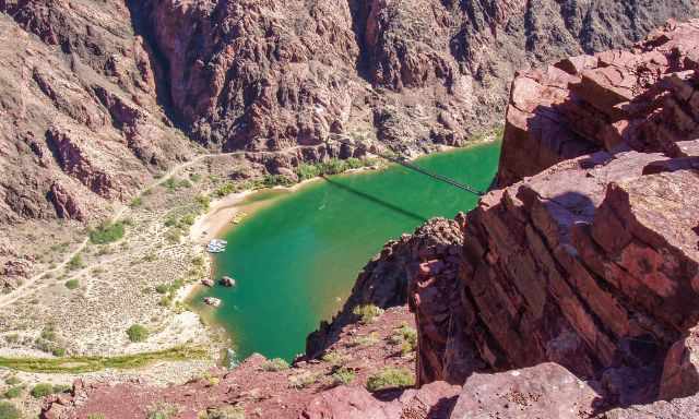 Suspension Bridge leading above the Colorado River