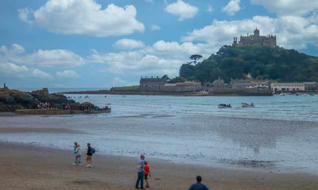 St. Michaels Mount view from Marazion beach