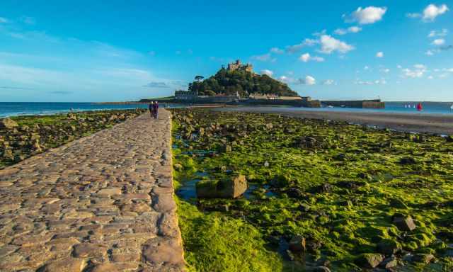 The cobbled causeway to St. Michaels Mount