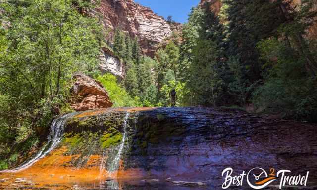 This waterfal is steep and has to be circumnavigated