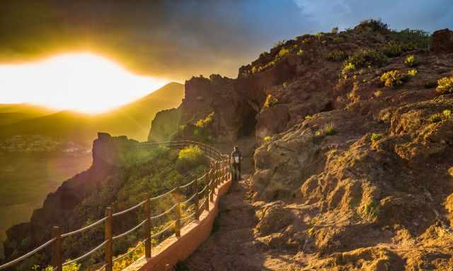 Sunset at the caves Cueva de Cuatro Puertas