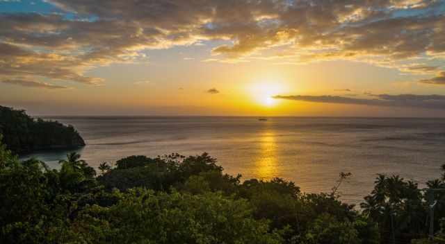 Sunset in the north of Dominica