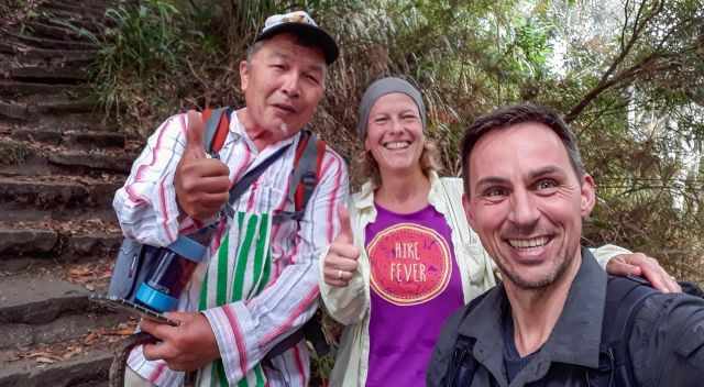 Taiwanese hiker in Xitou and we