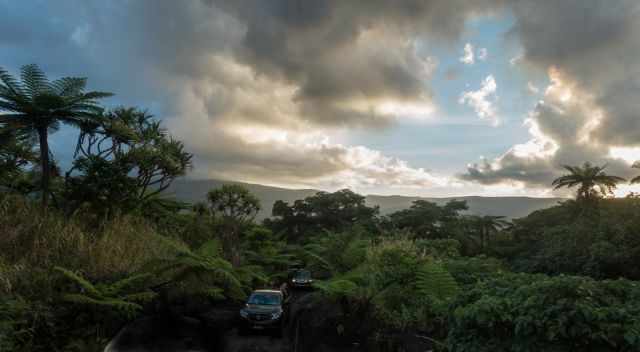 A bumpy road up to Yasur in a 4WD