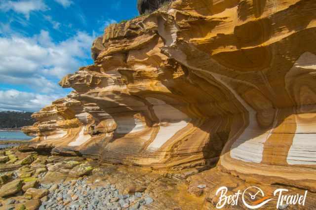 The famous sandstone formation Painted Cliffs