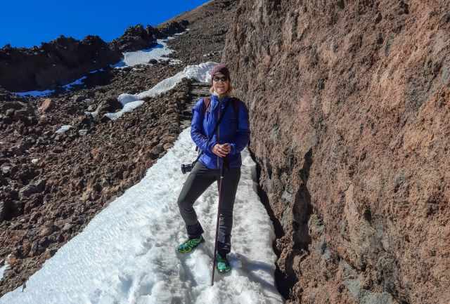 Me at the beginning of the last km to Teide in snow