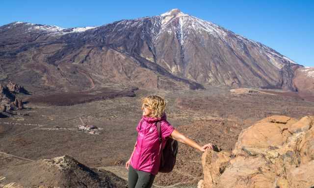 View from Montana de Guajara to the caldera and Teide