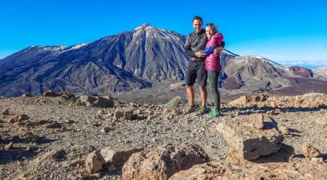 Spectacular view from Montana Guajara to Teide