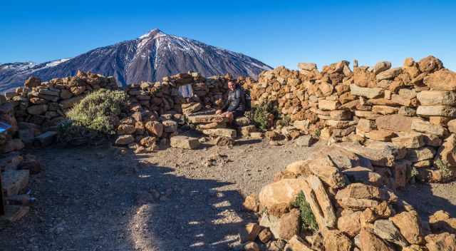 The summit of Montana Guajara - the remnants of the first astronomical observatory 