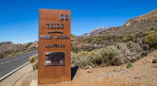 The Teide entrance sign