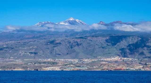 View to Teide from the sea.