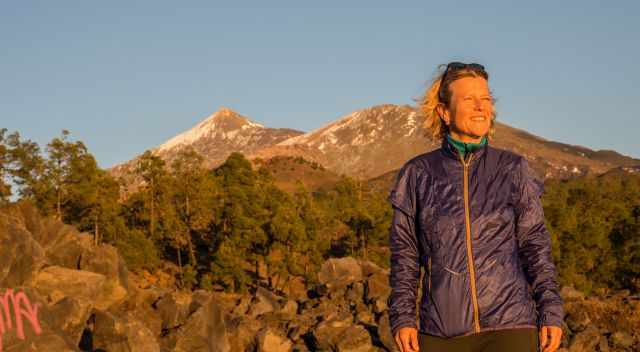 Me at the sunset with Teide in the back