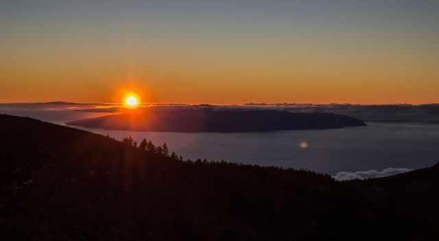 Sunset view with La Gomera in the back