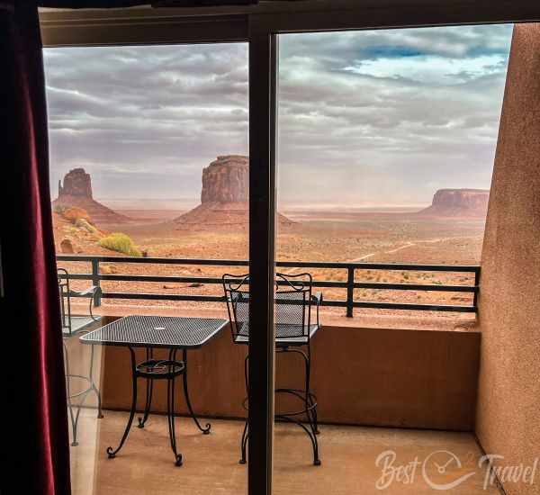 The view to Monument Vallley out of The View Hotel