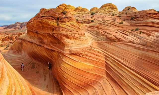 People in the Wave massif.