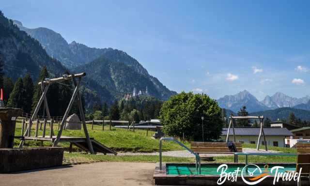 The playground and Kneipp basin next to the alpine coaster.