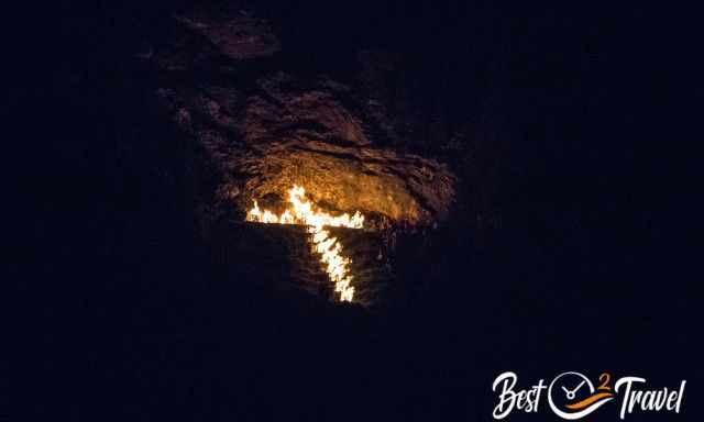 The burning cross on Kofel mountain.