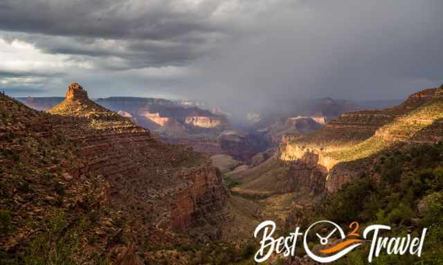 Summer thunderstorm and rainfall at the BA Trail