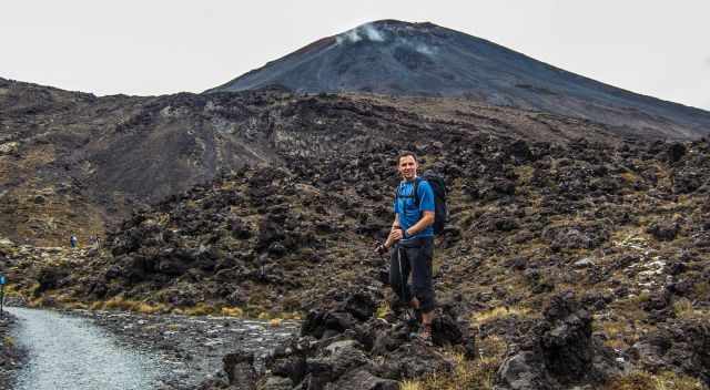 Tongariro Track beginning - Mount Ngauruhoe in the back