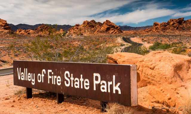 The Valley of Fire State Park Entrance Sign