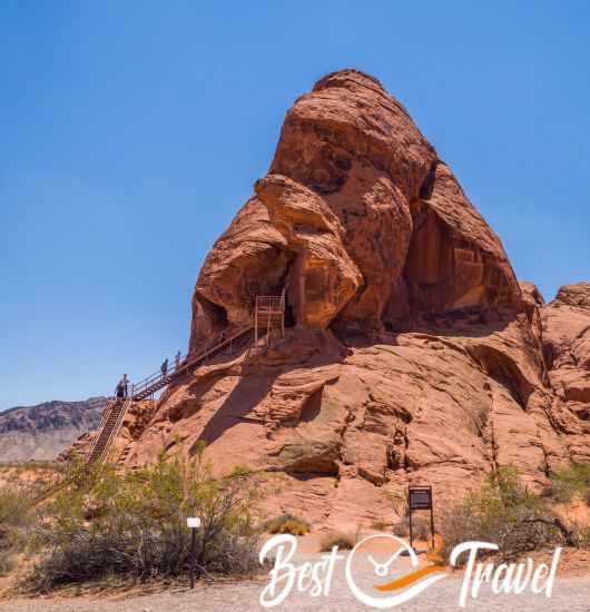 The Atlatl Rock next to the campground