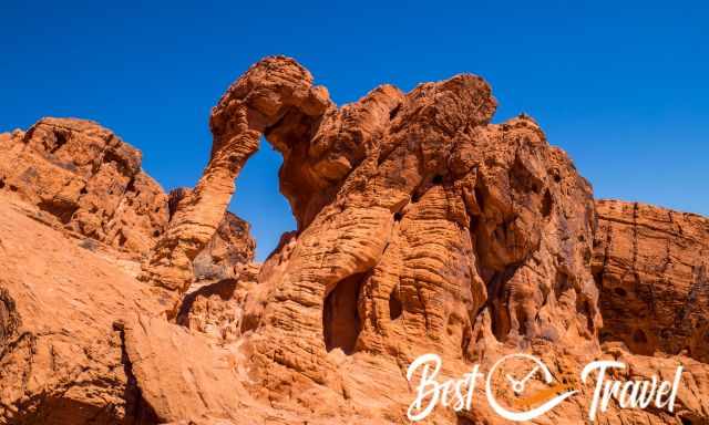 Elephant Rock with a blue sky - perfect light in the morning