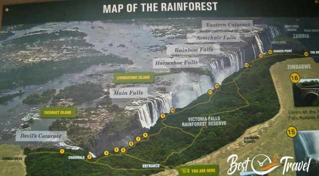 Map Victoria Falls