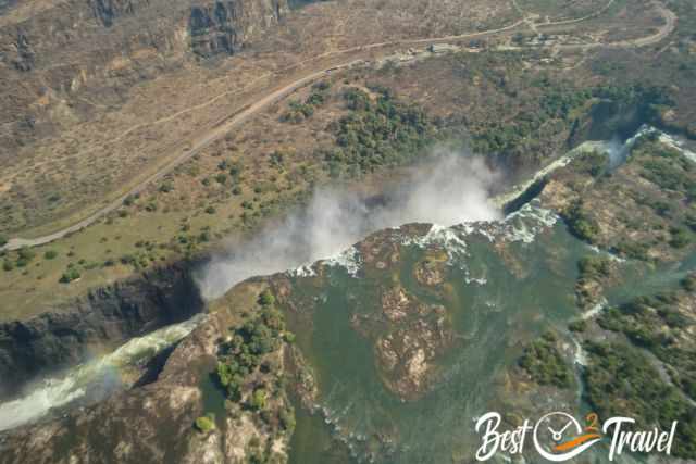 View to the Falls from the heli