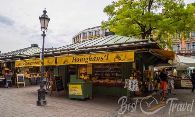 The honey stall at Viktualienmarkt