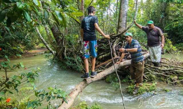 A flooded hiking trail in Vinales