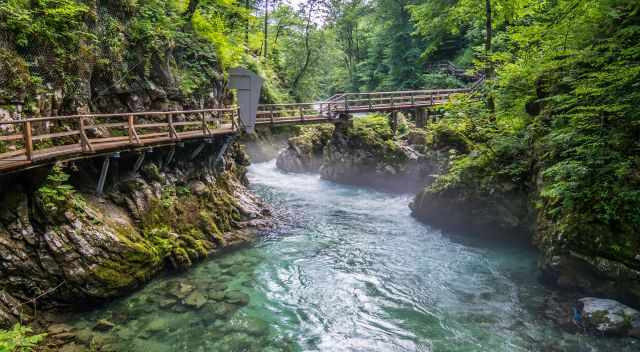 Vintgar Gorge Entrance Gate and Boardwalk